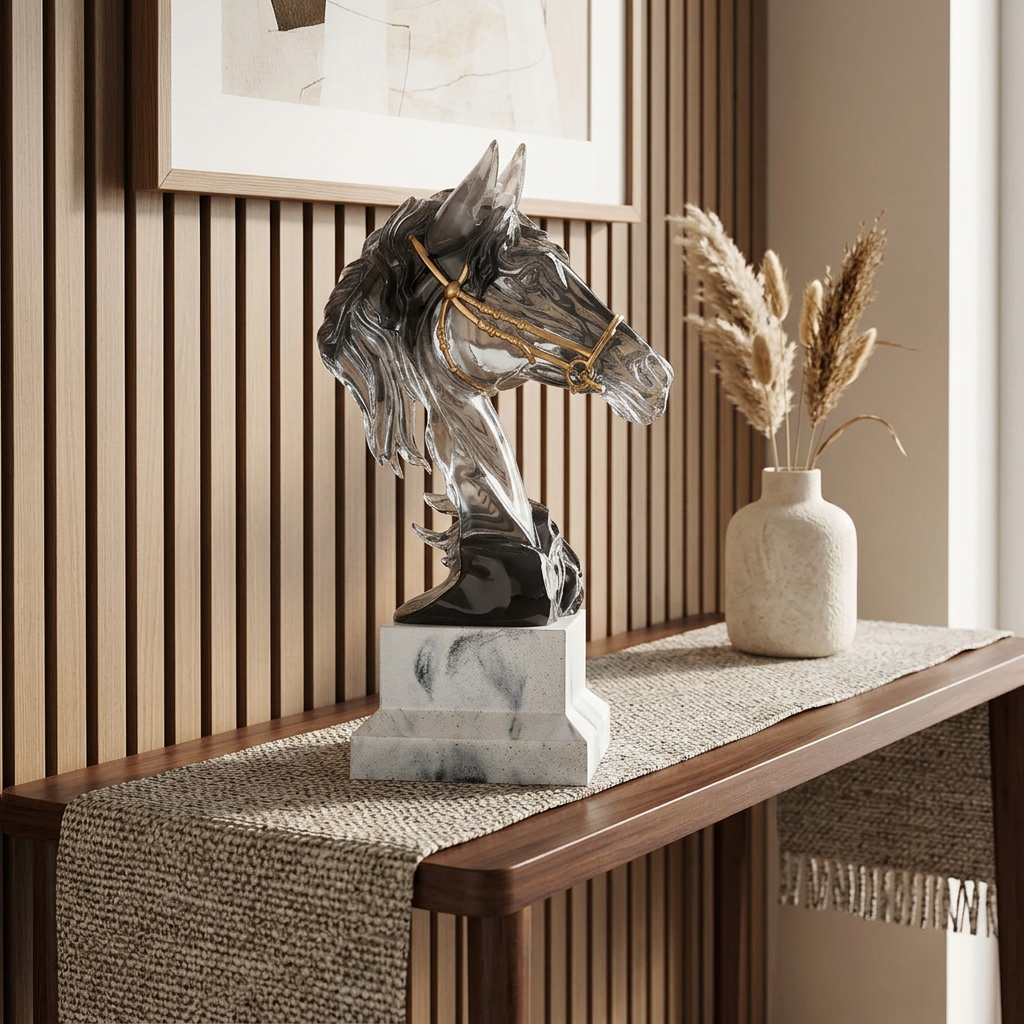 Galen figurine styled in a entry