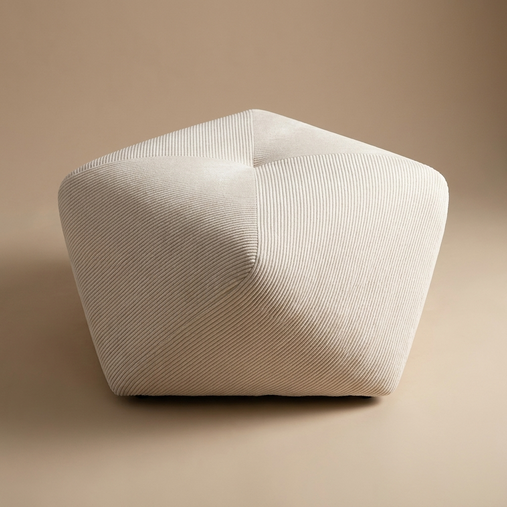 Halsey stool, corduroy warm white