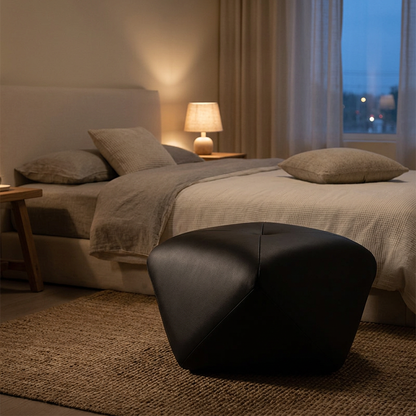 Halsey stool, lit at night