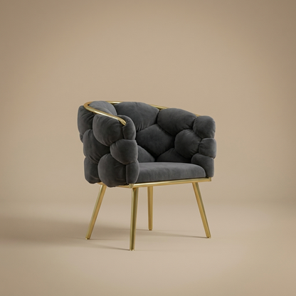 Ines vanity chair, charcoal