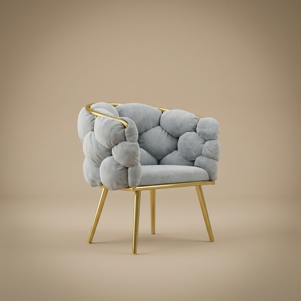 Ines vanity chair, mist grey