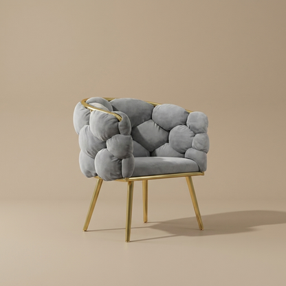 Ines Vanity Stool — Mist Grey