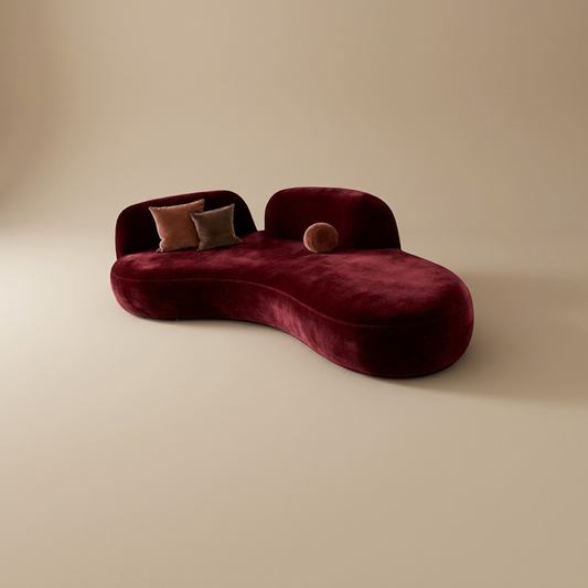 Isolde curved sofa, medium