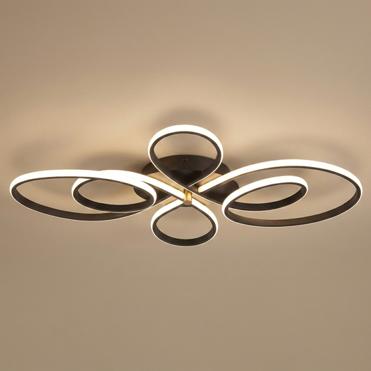 Kael flush ceiling light, black