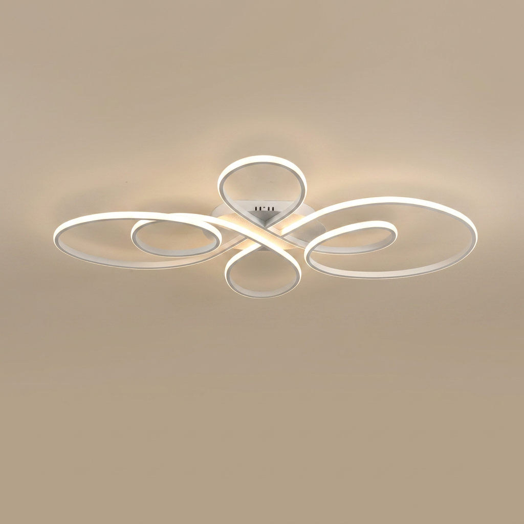 Kael flush ceiling light, white