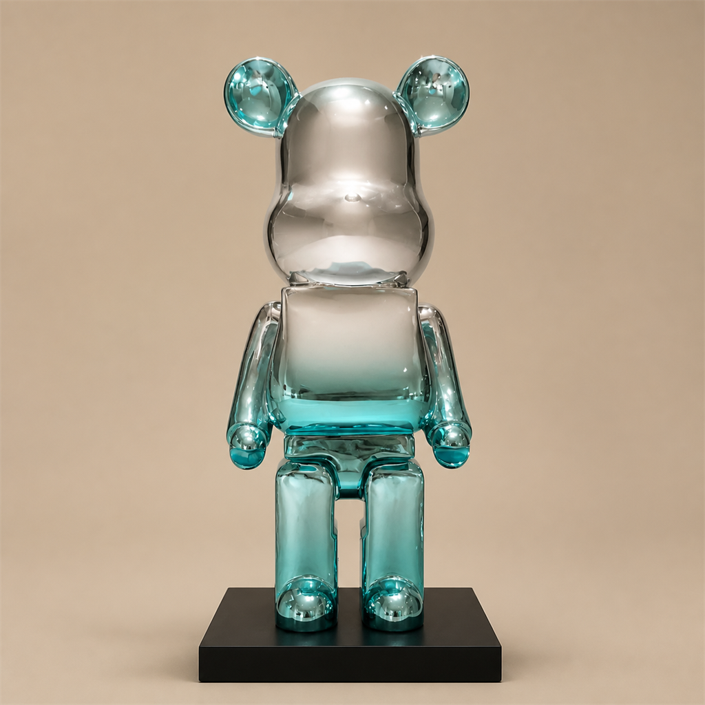 Kodiak sculpture, verdigris