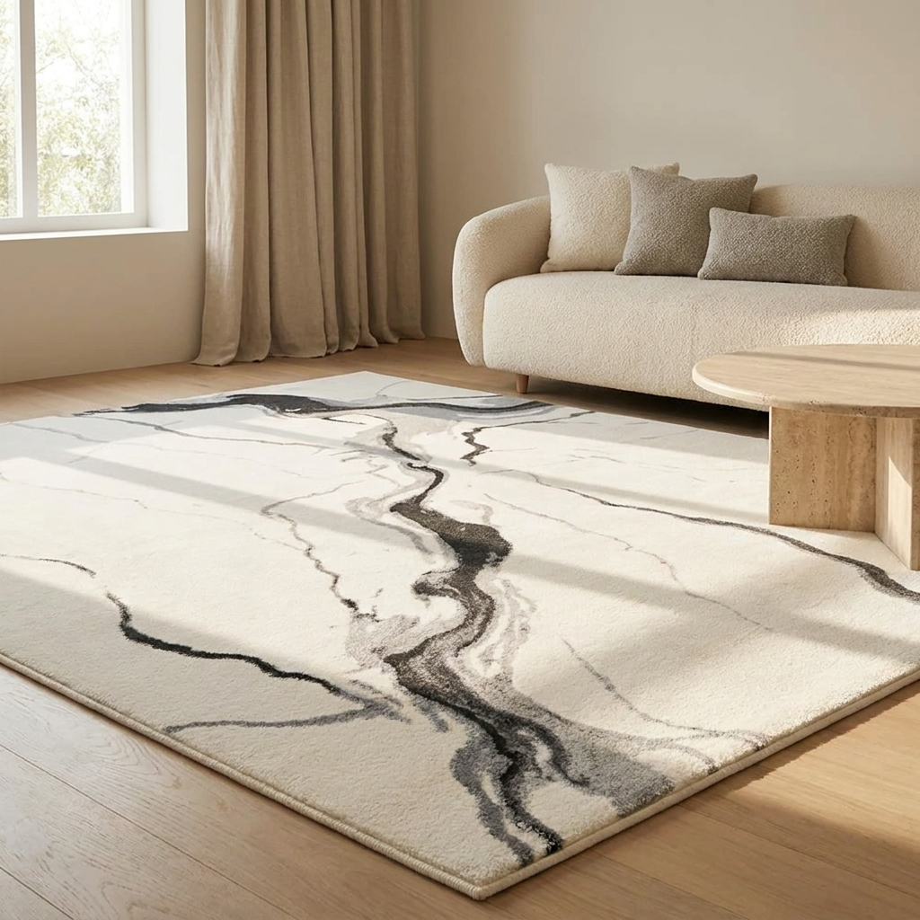 Kona rug styled in a living room