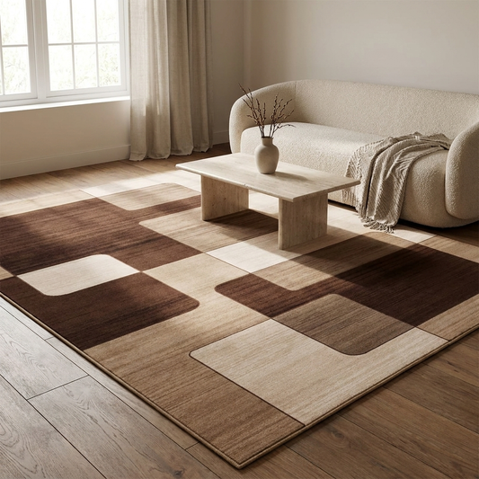 Laine rug styled in a living room