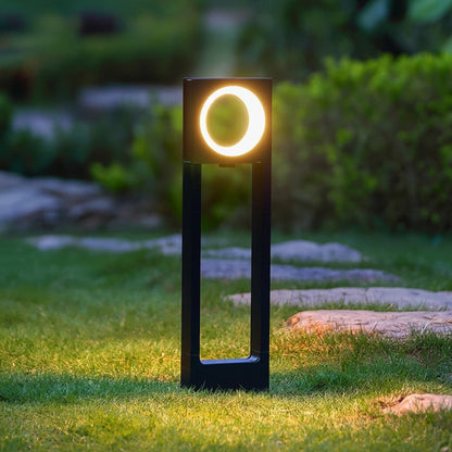 Helios Garden Bollard styled in a garden border