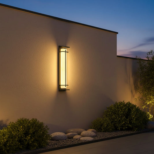 Halcyon Wall Sconce styled on a garden wall