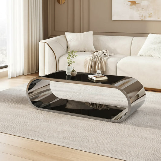 Onyx Coffee Table styled in a living room