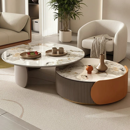 Solene Nesting Tables styled in a lounge