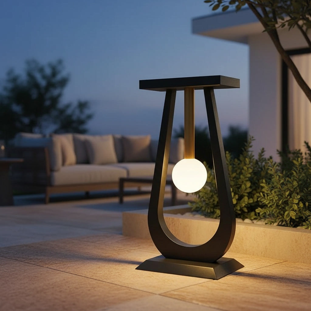 Solene Garden Light styled on a patio terrace