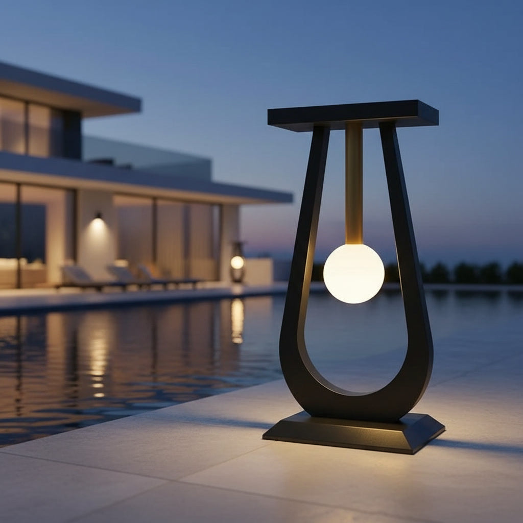 Solene Garden Light styled by a poolside