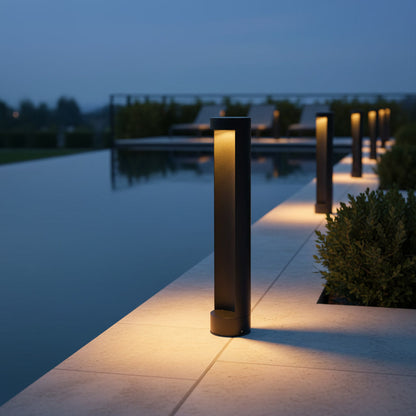 Halcyon Bollard - styled at a poolside