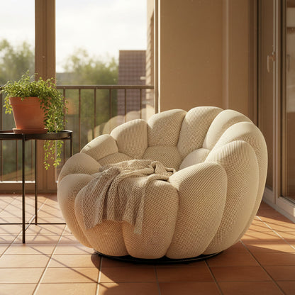 Orla Bubble Chair styled on a sunlit balcony