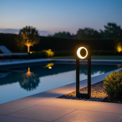 Helios Garden Bollard styled poolside