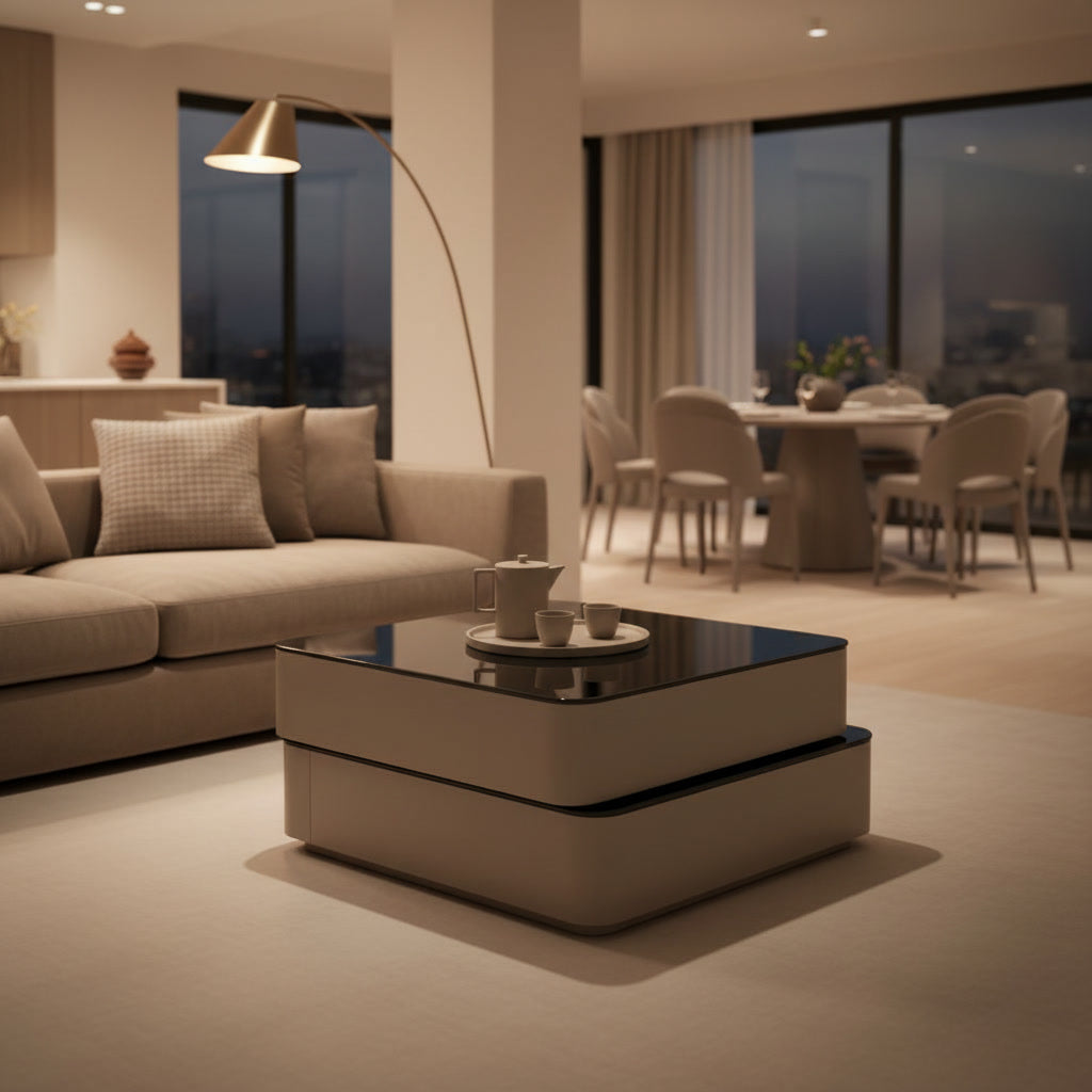 Orbit Coffee Table - styled in an open living room
