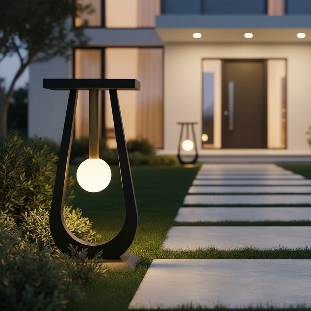 Solene Garden Light styled at a house entrance