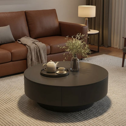 Kasumi Coffee Table styled in a warm evening living room