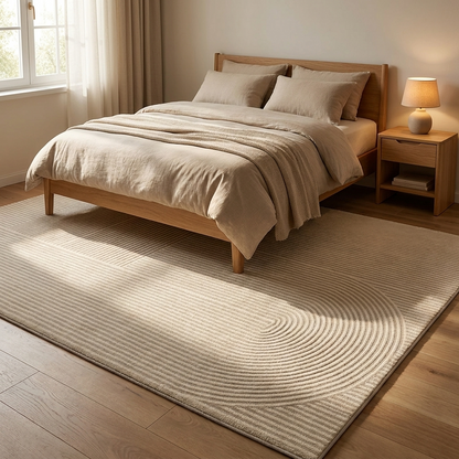 Lisbon rug styled in a bedroom