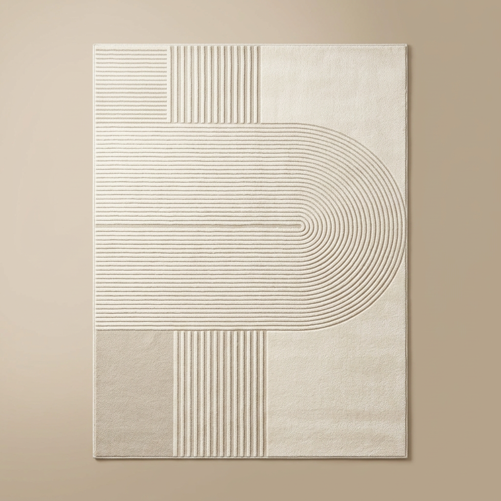 Lisbon rug, greige trellis