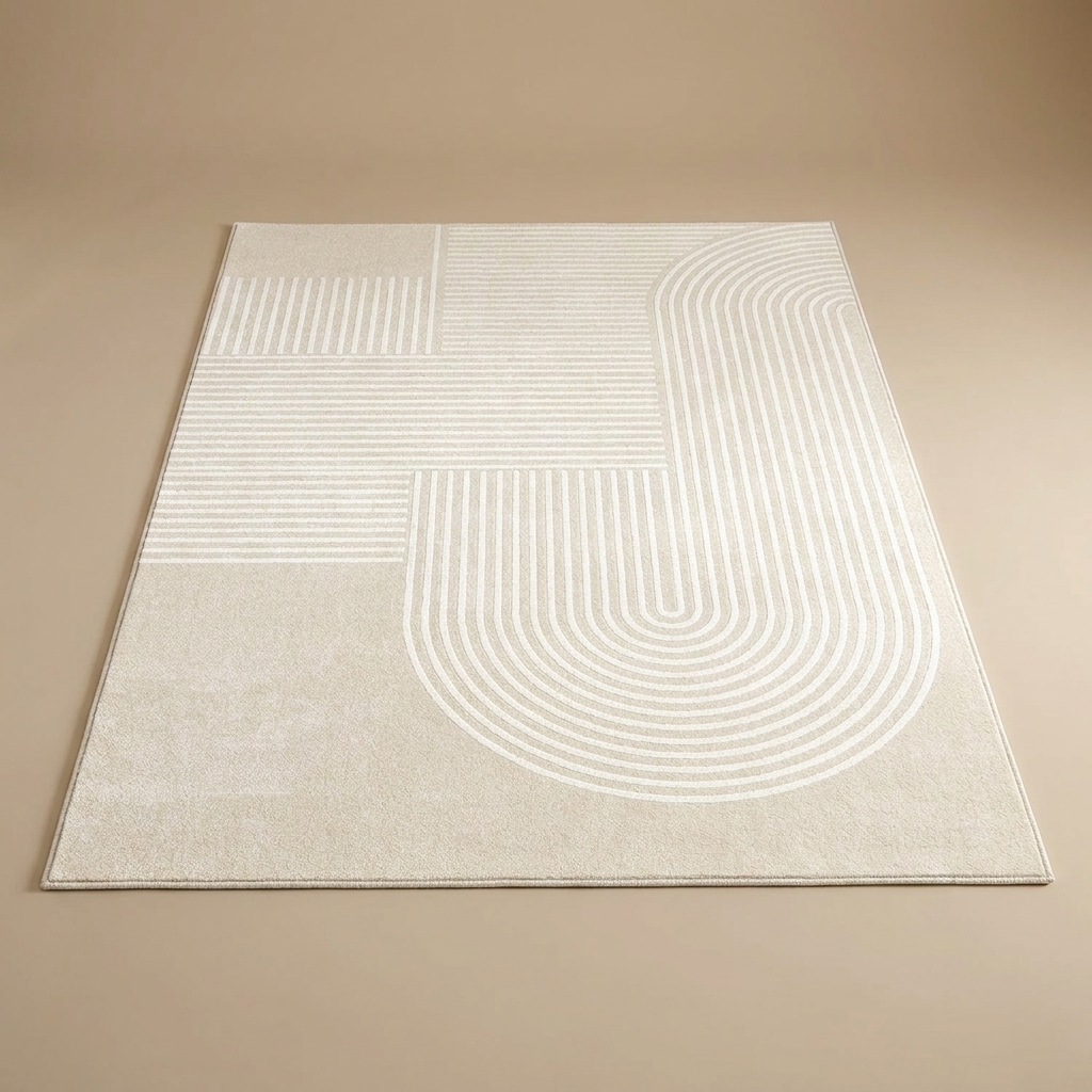 Lisbon rug, camel stripe