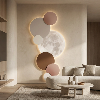Lunel wall art styled in a living room
