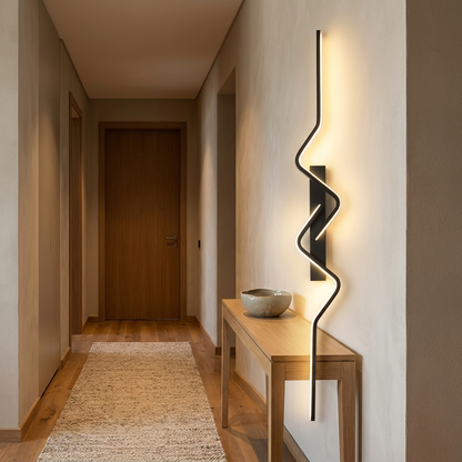 Maren wall sconce styled in a hallway
