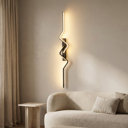 Maren wall sconce styled in a living room
