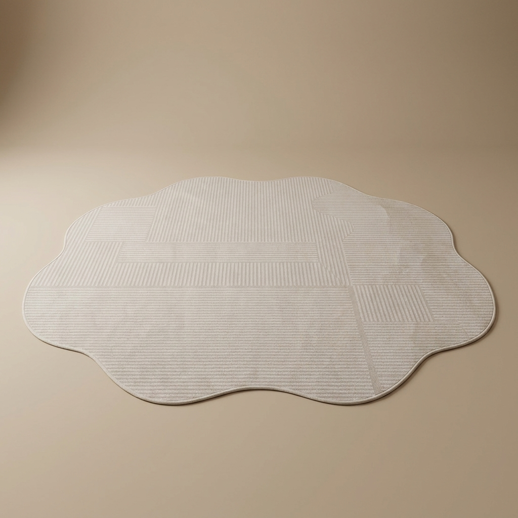 Mirelle Felt Rug — Pearl Stripe