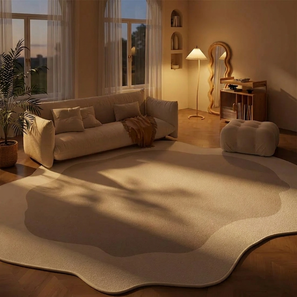 Mirelle rug, lit at night