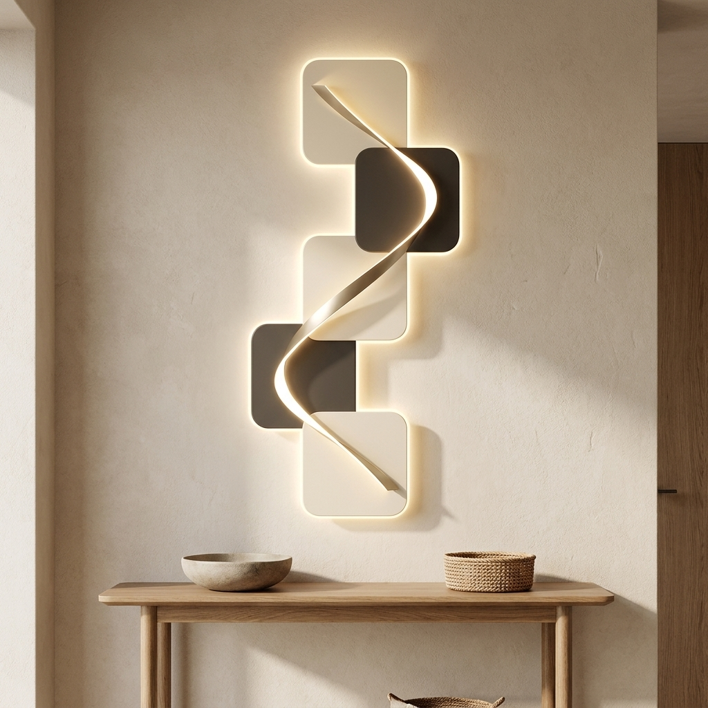Muro wall art styled in a entry