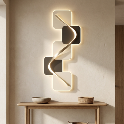 Muro wall art styled in a entry
