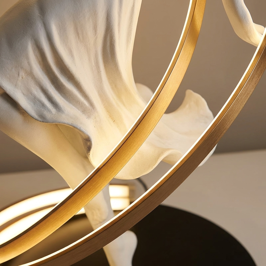 Muse sculptural floor lamp, detail