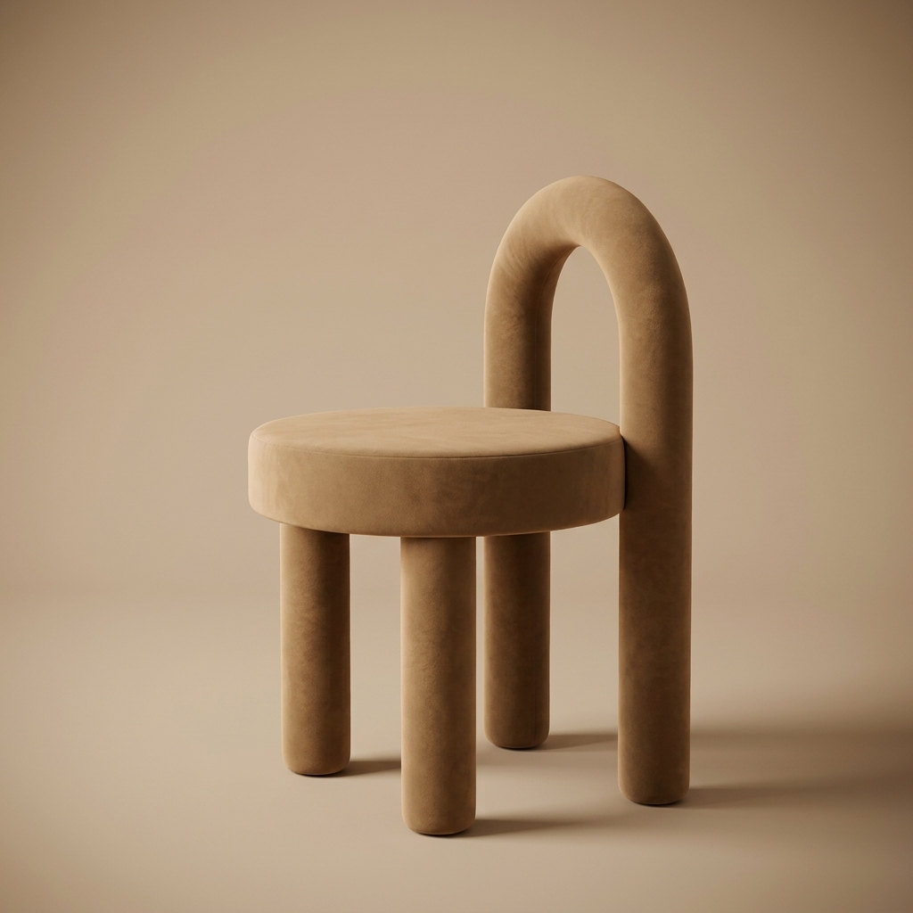 Parlo Vanity Stool — Cognac
