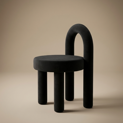 Parlo Vanity Stool — Onyx