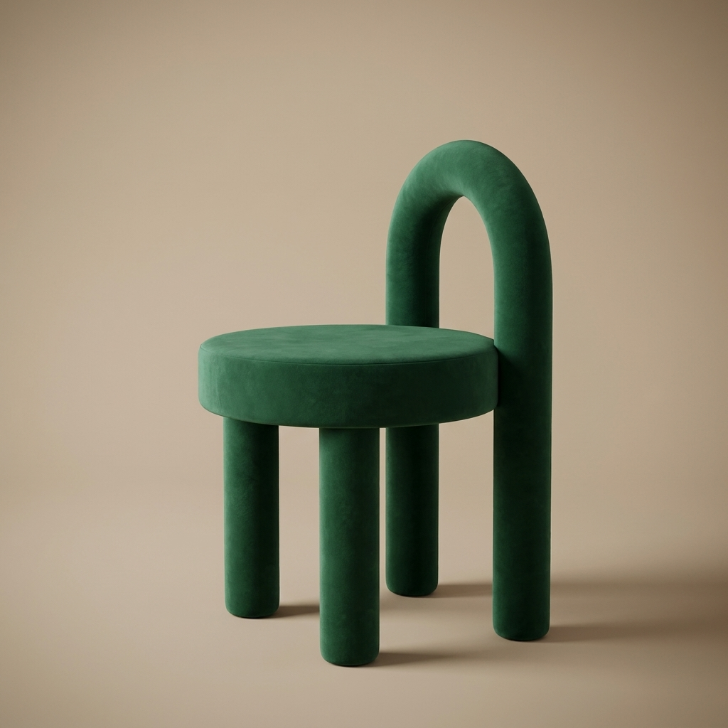 Parlo Vanity Stool — Forest