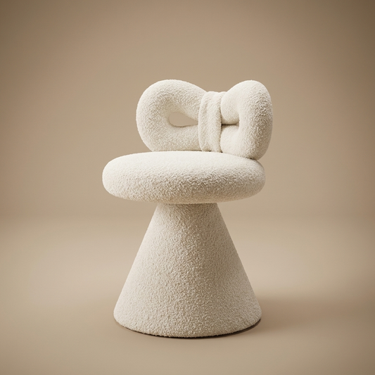 Petra vanity stool, alabaster