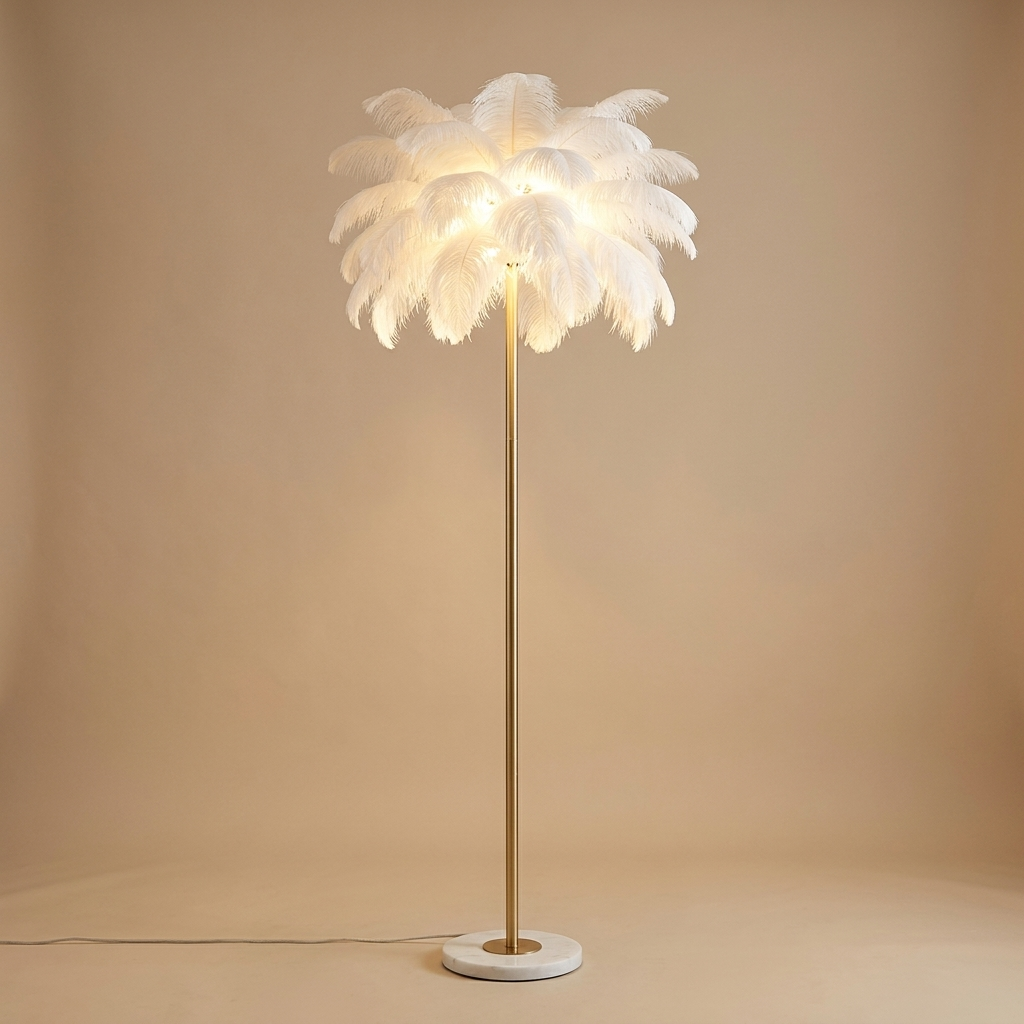 Pluma floor lamp, white small