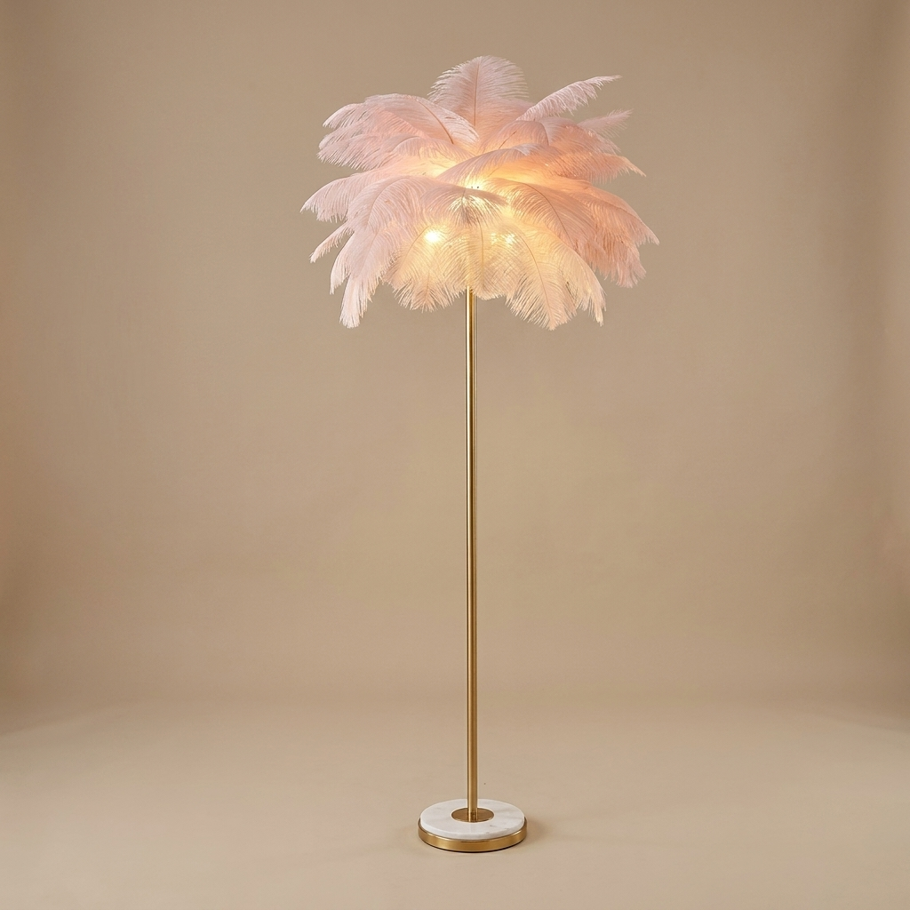 Pluma floor lamp, pink small