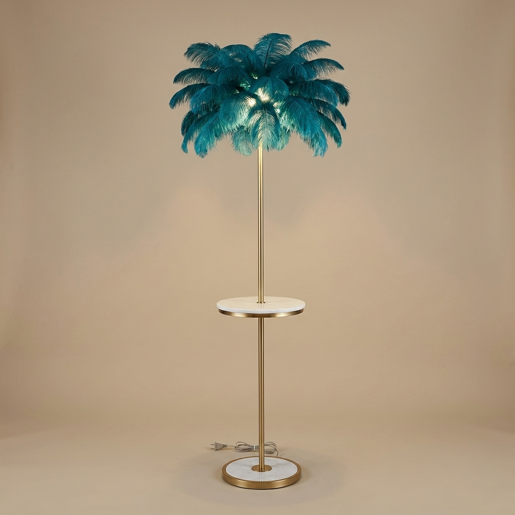Pluma floor lamp, blue medium