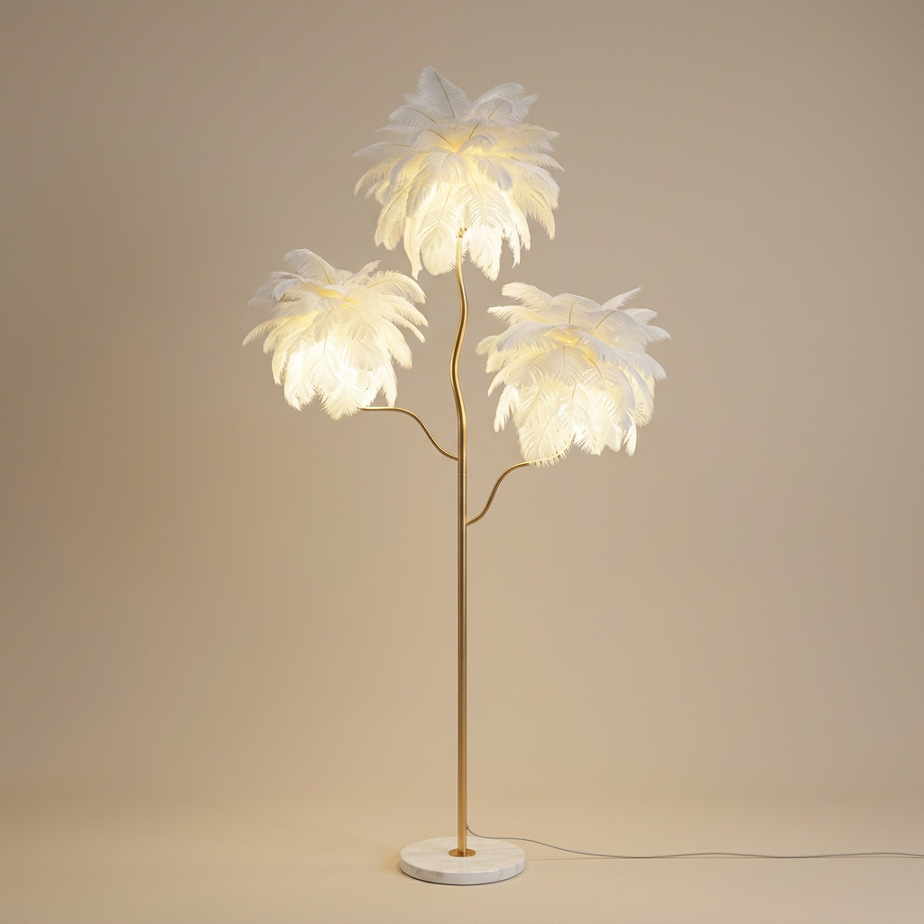 Pluma floor lamp, white large