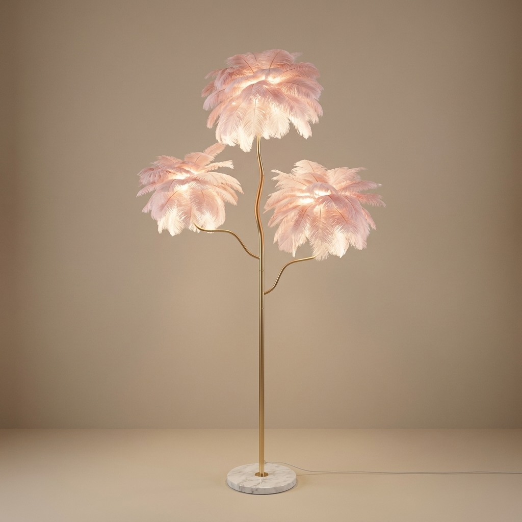 Pluma floor lamp, pink large