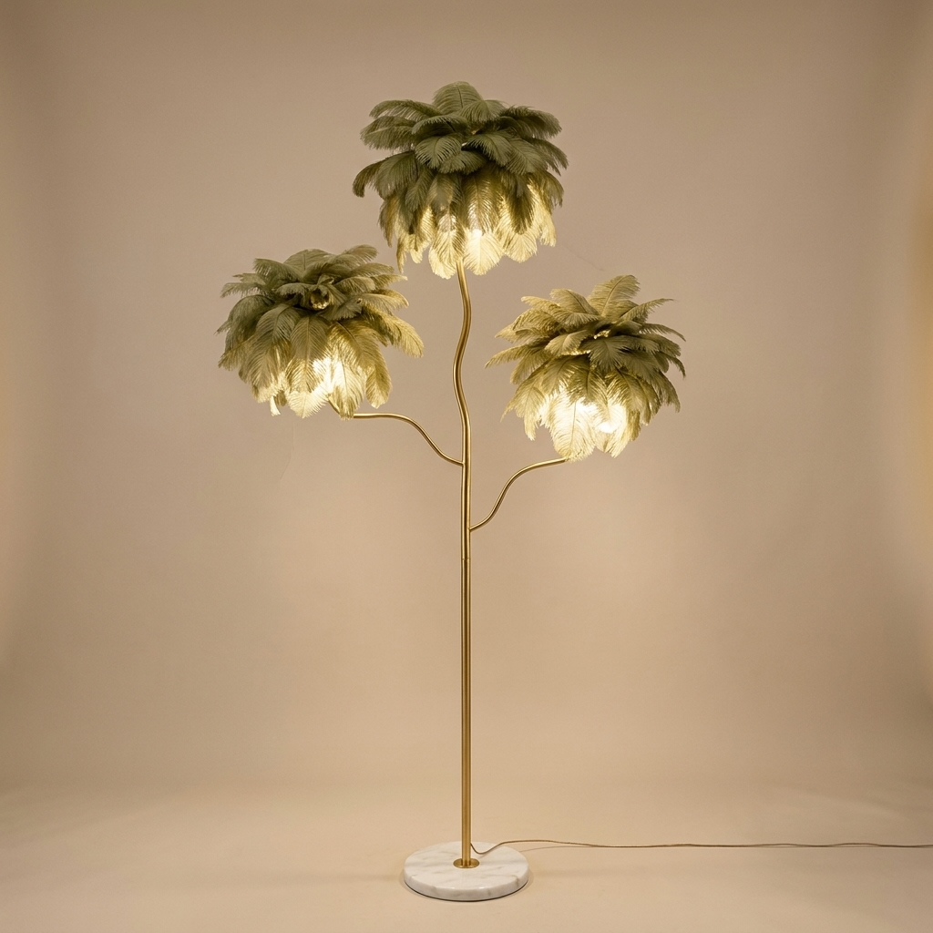 Pluma floor lamp, brown large