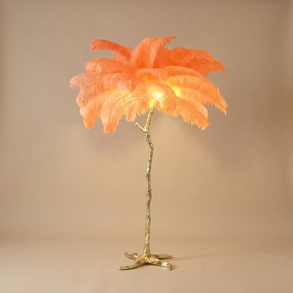 Plume floor lamp, orange