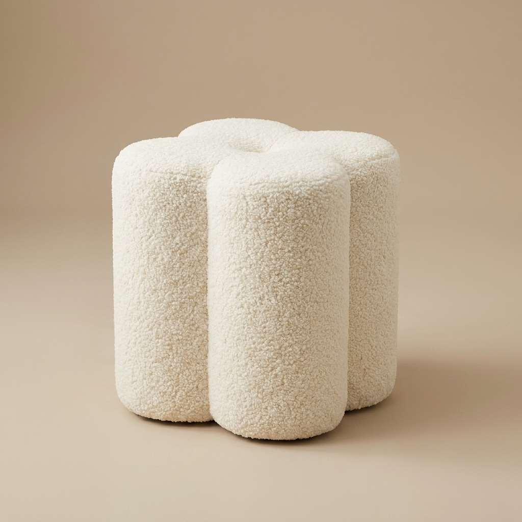 Posy stool, ivory