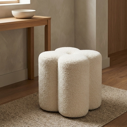 Posy stool styled in a entry