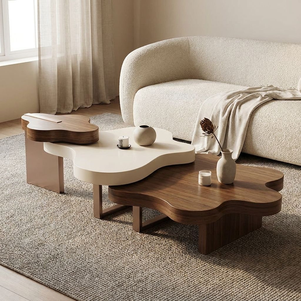 Raffine coffee table styled in a living room