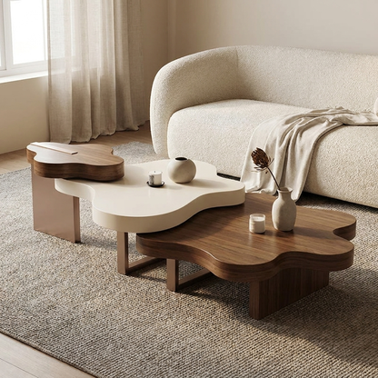 Raffine coffee table styled in a living room
